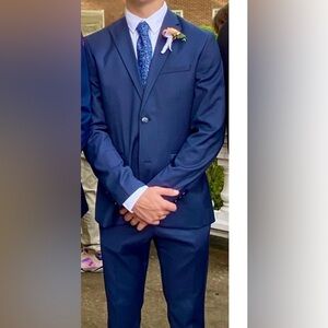 H&M Navy Two-Piece Men’s Suit - Classic Blazer & Trousers